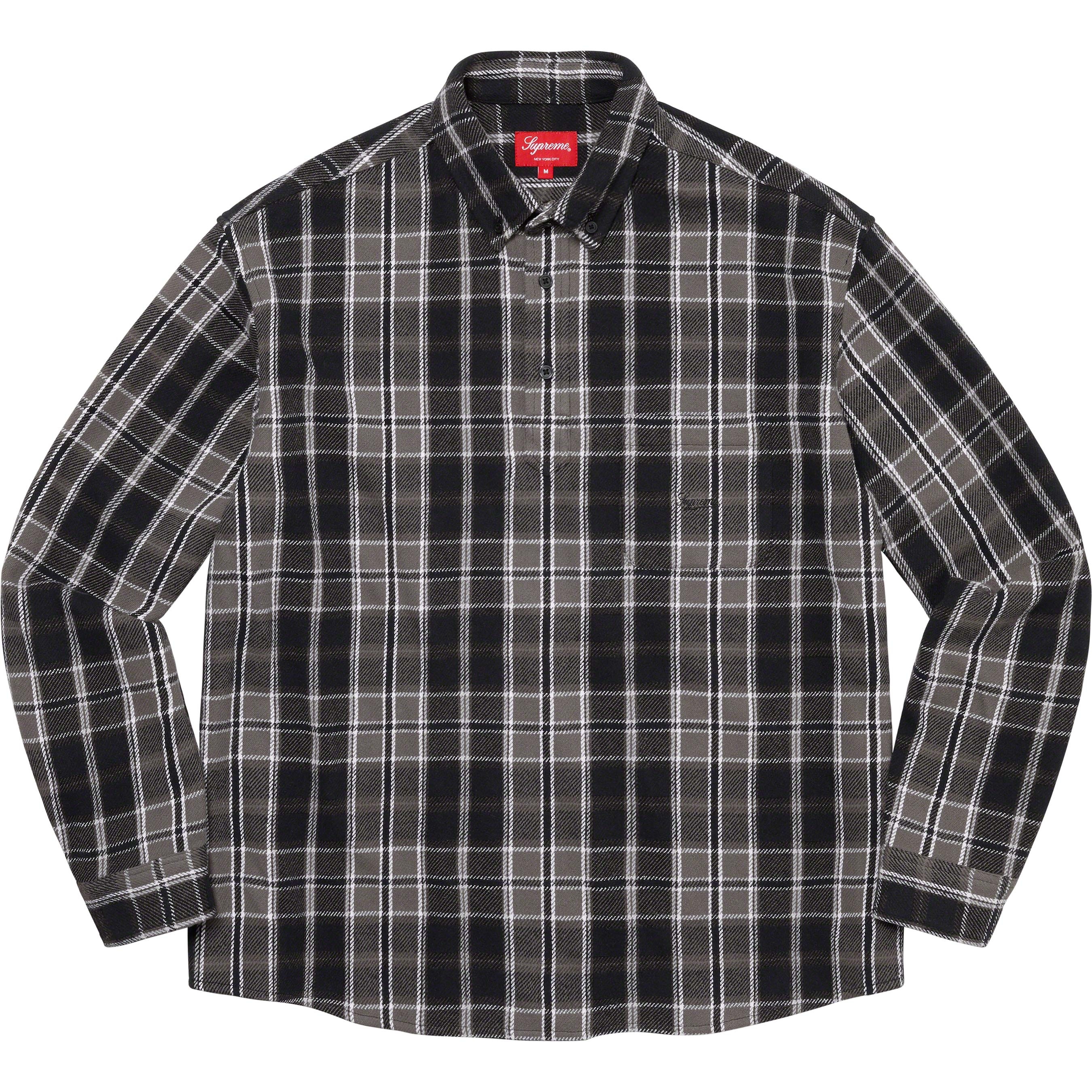 Pullover Plaid Flannel Shirt view 8